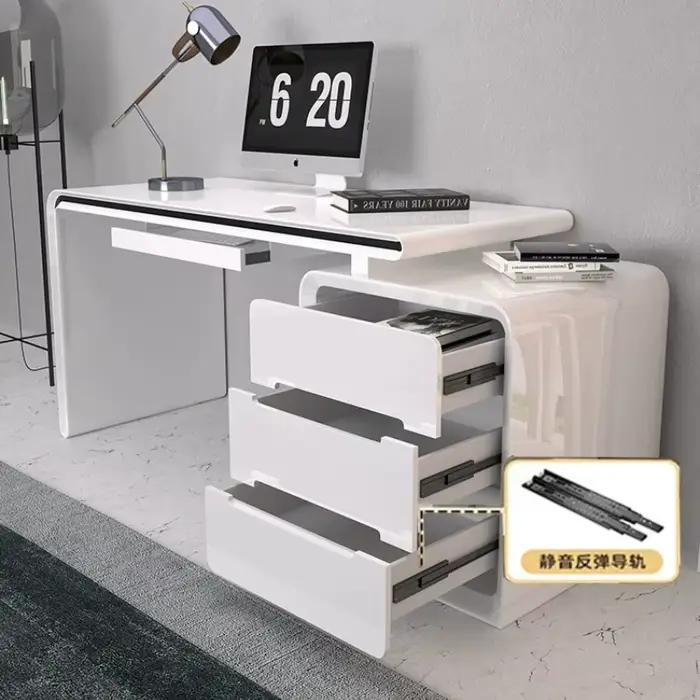 Bureau d'ordinateur moderne, bureau d'étude simple, poste de travail à domicile, table pour ordinateur portable, mobilier de bureau pour chambre à coucher