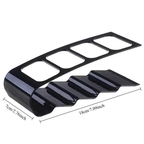 Organisateur de télécommande à 4 compartiments support de rangement de bureau créatif en plastique polyvalent pour salon bureau et divers espaces de rangement
