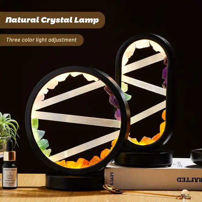 Lampe Led en cristal naturel
