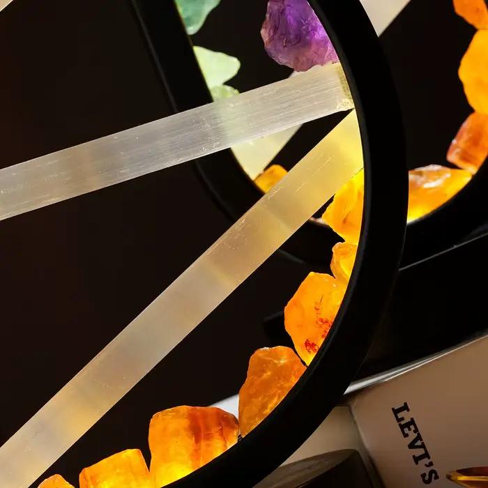 Lampe Led en cristal naturel