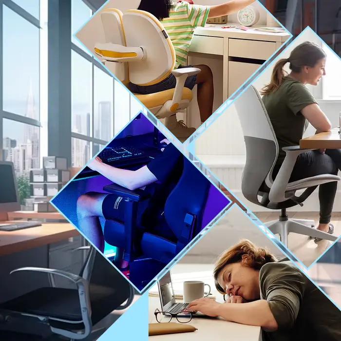 Ensembles d'accoudoirs ergonomiques de chaise OOAGE en polyester avec mousse à mémoire de forme pour une utilisation générale au bureau pour adultes occasions spéciales
