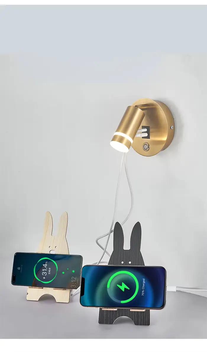 Lampe murale de lecture avec chargement USB