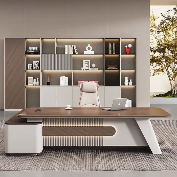 Bureau de conférence moderne et esthétique avec tiroir, décoration informatique, style européen, meuble de maison