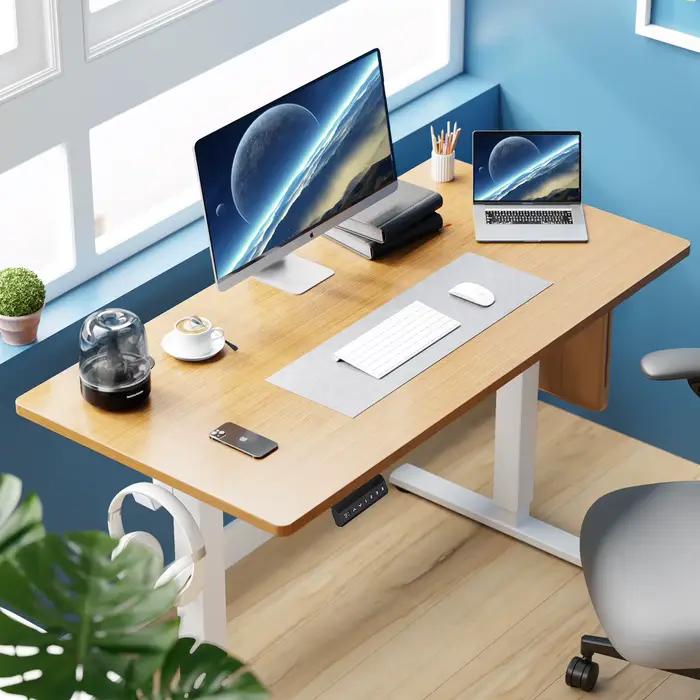Bureau électrique réglable en hauteur JHK, 40x24 pouces, bureau assis-debout, poste de travail ergonomique