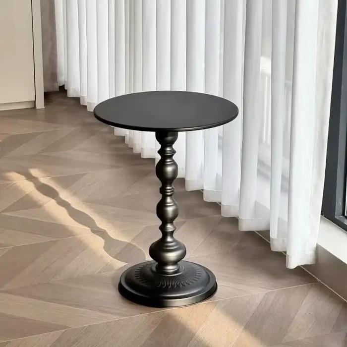 Table d'appoint rétro en fer forgé