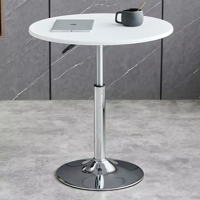 Bureau mobile réglable en hauteur avec grand plateau, poste de travail debout, table d'ordinateur rotative pour diffusion en direct