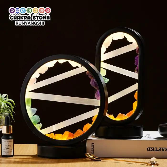 Lampe Led en cristal naturel