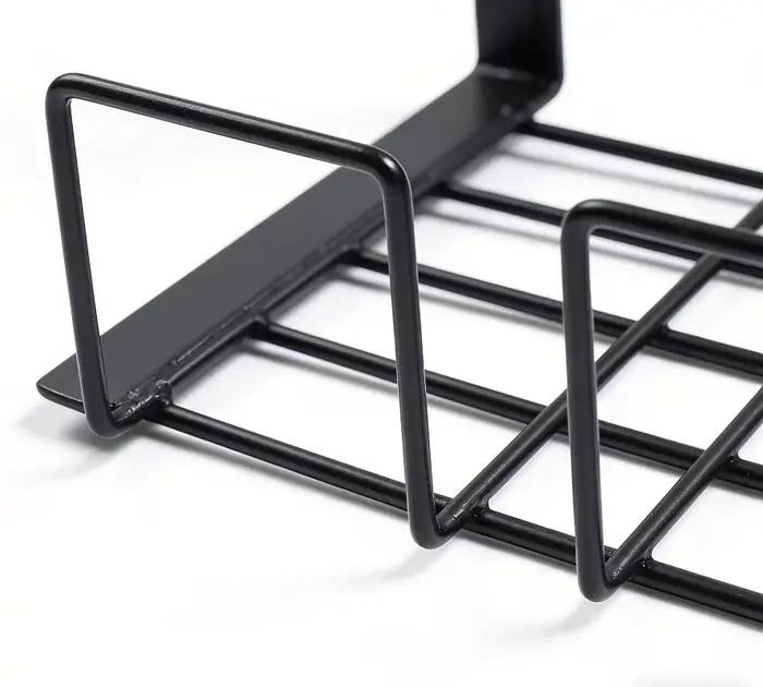 Support de rangement métallique sous table