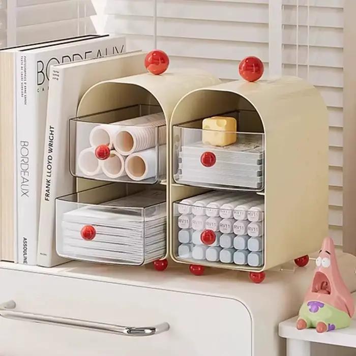 Organisateur de bureau multifonctionnel boite de rangement pour fournitures de bureau cosmétiques collations café disques vinyles rangement de bureau élégant pour bureau ordonné et organisation efficace