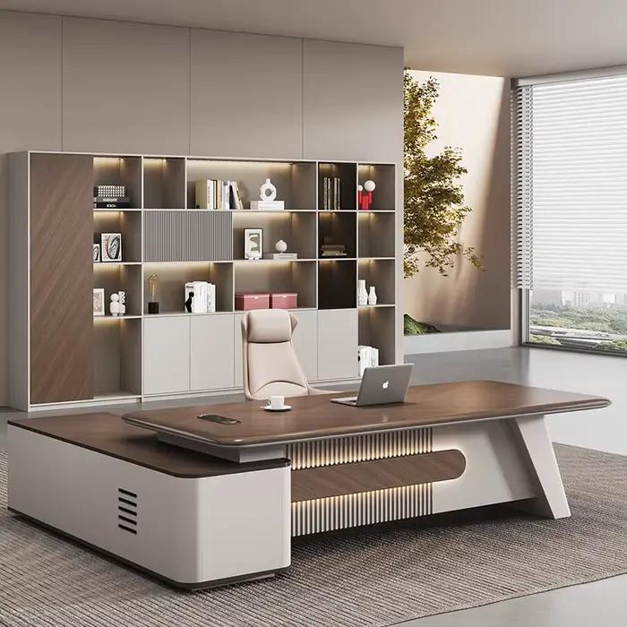 Bureau de conférence moderne et esthétique avec tiroir, décoration informatique, style européen, meuble de maison