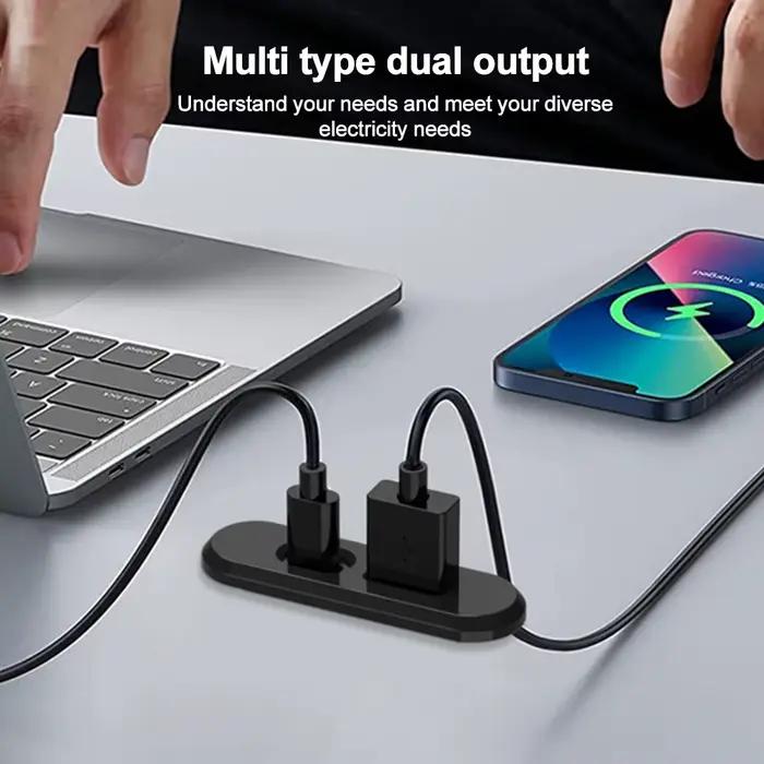 Prises encastrées sur Table 1 USB-A et 1 type-c prise de courant cachée de bureau intégrée avec rallonge de 1.2M