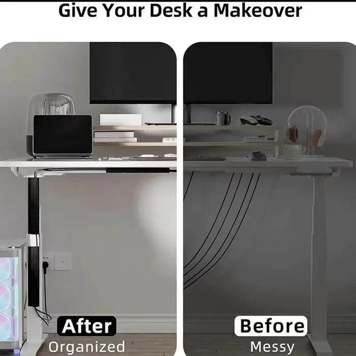 1pc Gestion de câbles sous le bureau en PVC