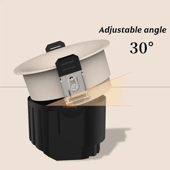 Lampe anti-éblouissement intégrée - Forme d'arc réglable 30 ° Plafonnier pour salon