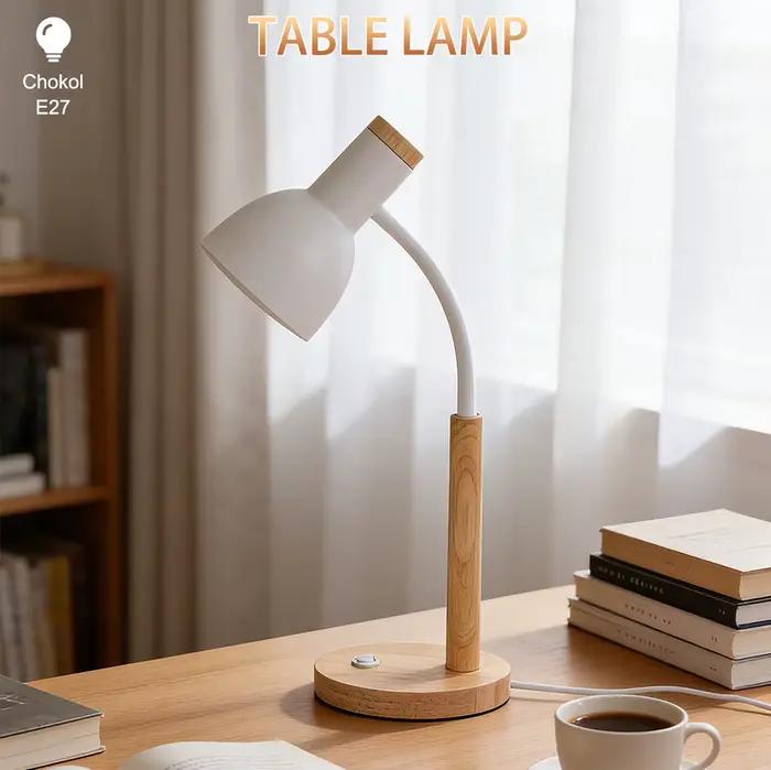 Lampe de bureau LED E27 Base lampes de Table ampoule remplaçable