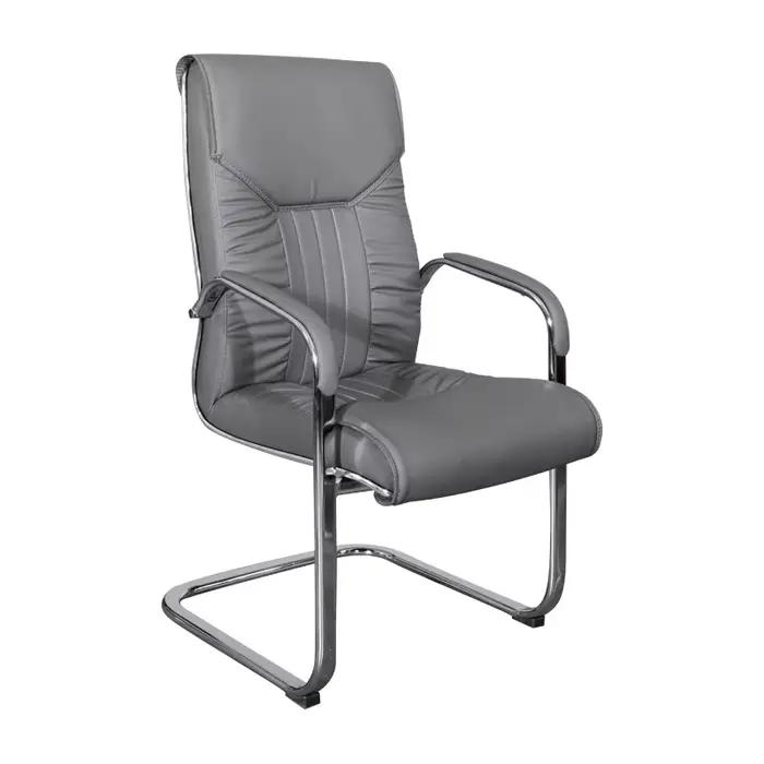 Chaise de bureau ergonomique avec cadre en arc et base en acier, confortable pour la maison, les réunions et le gaming, dossier réglable, robuste, mobilier décoratif