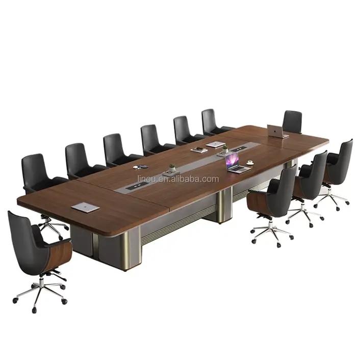Table de conférence de bureau modulaire moderne pour 12 personnes