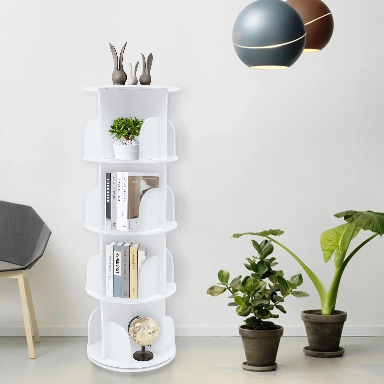Bibliothèque rotative durable avec roulement à colonne en acier, 360 ° Installation de mortaise et