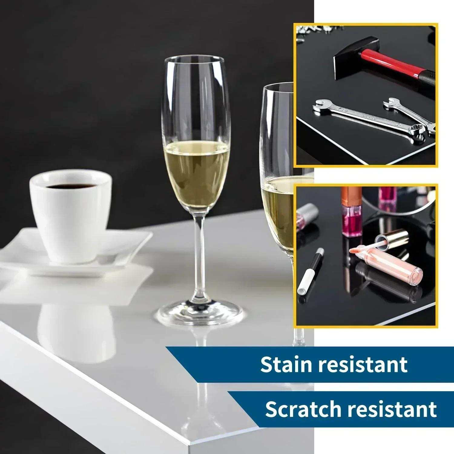 Tapis de bureau transparent de 1.5mm, couverture de Table en plastique imperméable, protection en vi