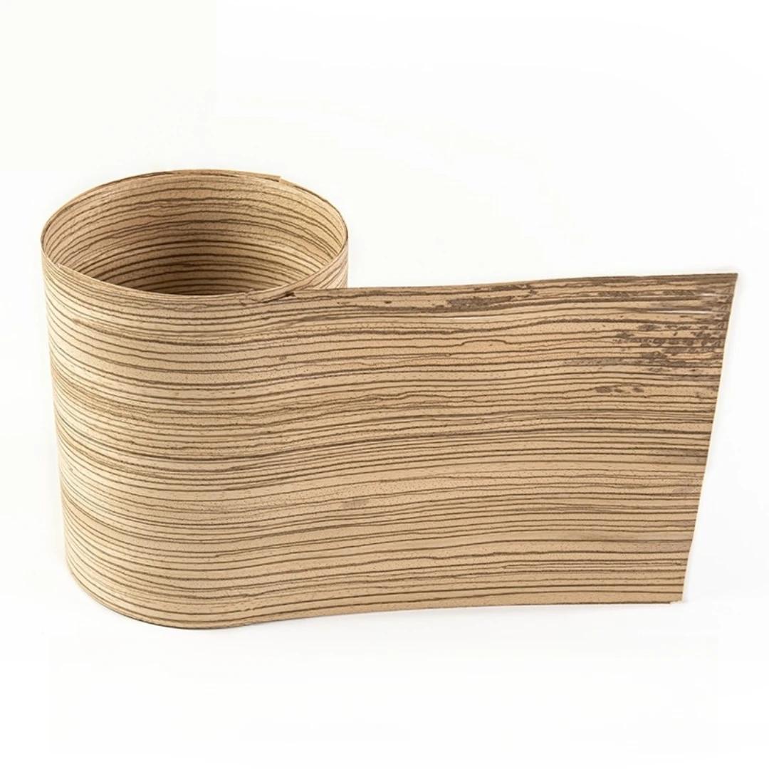 Placage de bois de grain droit de Zebrano africain naturel de coupe épaisse pour les projets décorat