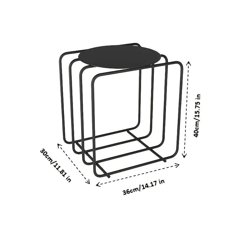 Table d'angle en métal minimaliste européen moderne, compacte, peu encombrante, aucun assemblage req