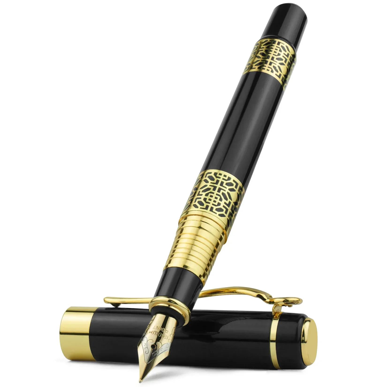 Stylo plume en métal rétro, pointe F, Design classique avec convertisseur, haute qualité pour l'écri