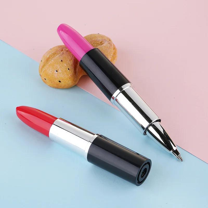 Lytwtw's papeterie mignon Kawaii rouge à lèvres fournitures scolaires de bureau stylo à bille cadeau 1 pièce