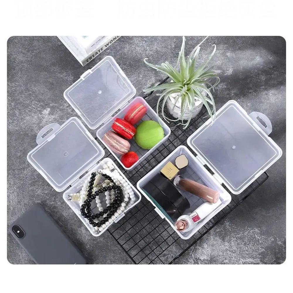 Boîte de rangement en plastique transparent avec couvercle