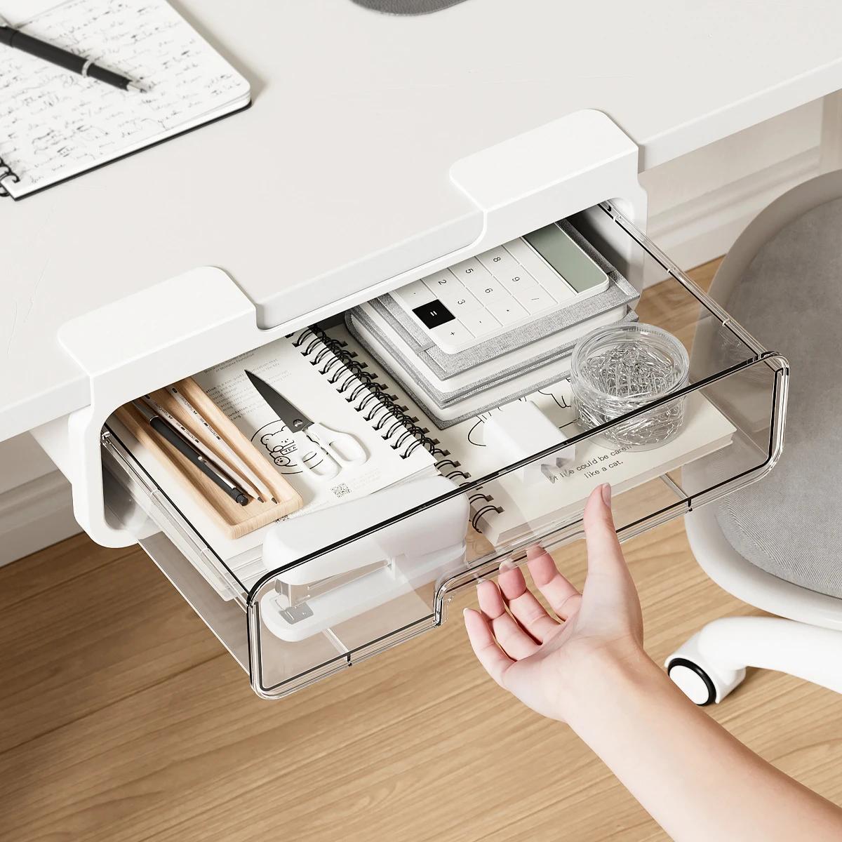 Boîte de rangement sous le bureau avec tiroir