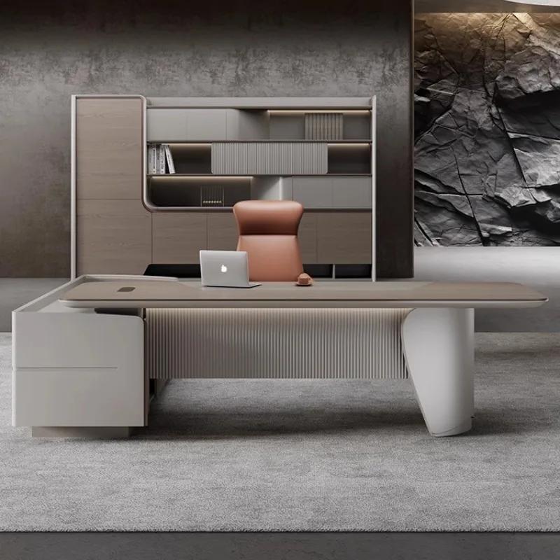 Bureau de jeu contemporain Design moderne de luxe organisateur de espace de travail confortable Escritorio utilisation