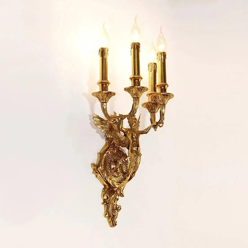 Lampes murales en cuivre sirène française pour salon chambre chevet appliques