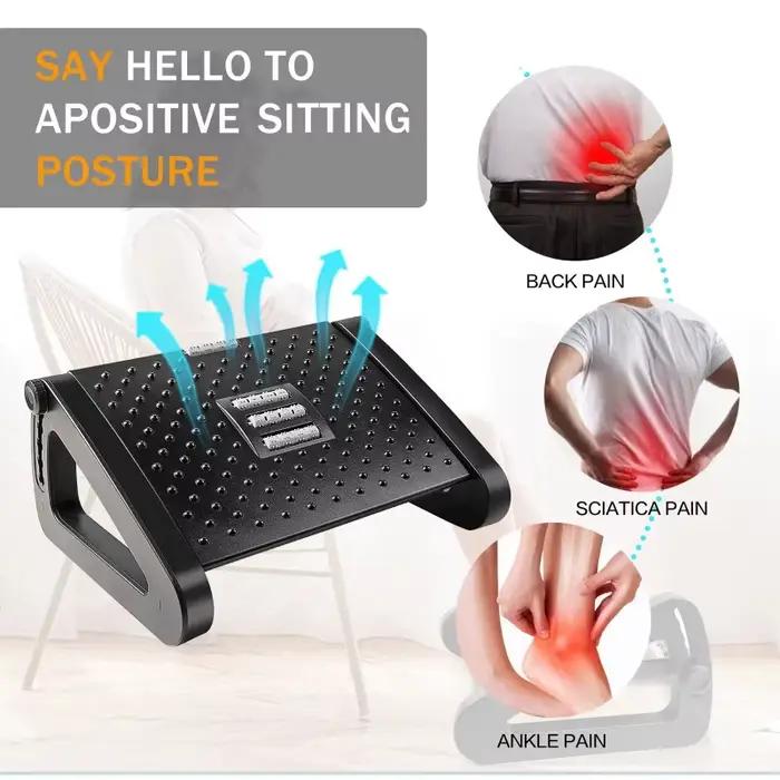 Repose-pieds portable sous le bureau avec hauteur réglable, repose-pieds confortable parfait pour le