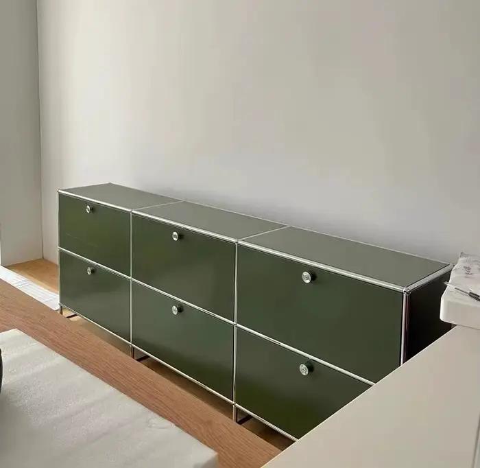 Buffet de salon, armoires de rangement, combinaison modulaire, cadre métallique pour tiroirs de bure