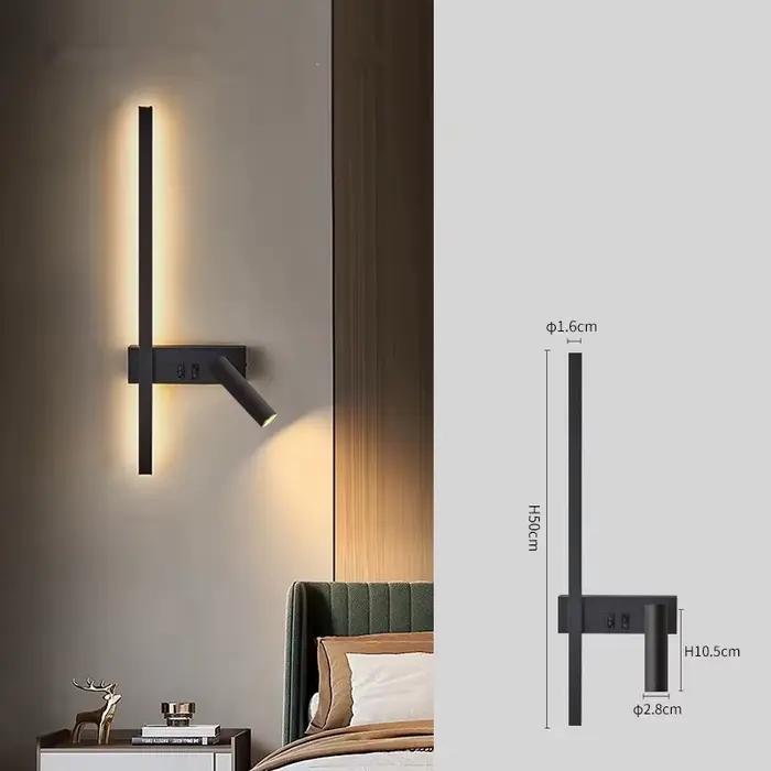 Applique nordique moderne créative led simple salon canapé fond mur lampe décorative lampe de lectur
