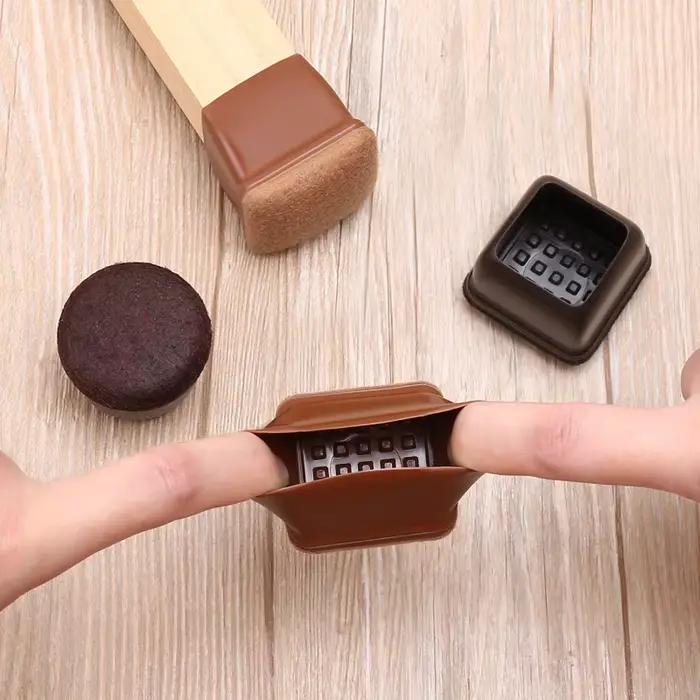 Protecteurs de sol pour pieds de chaise avec optique, coussinets en feutre rond, couvre-pieds de meu