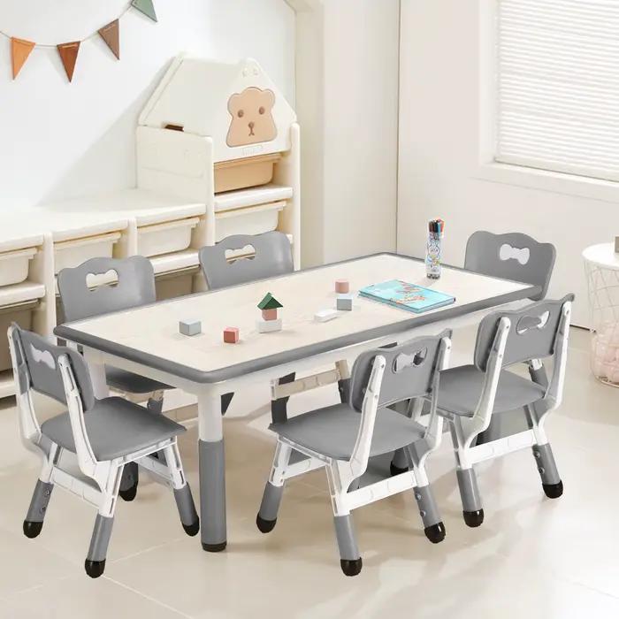 Bureau réglable en hauteur pour tout-petits avec table d'art et d'artisanat de bureau Graffiti avec