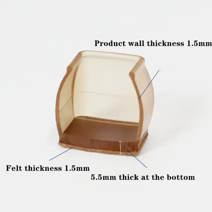Protecteurs de jambes de chaise, coussinets ronds en feutre pour plancher en bois dur, couvertures e