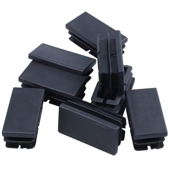 5/10 pièces carré en plastique noir obturateur embout Tube tuyau insérer bouchon bonde 10X20mm ~ 50X