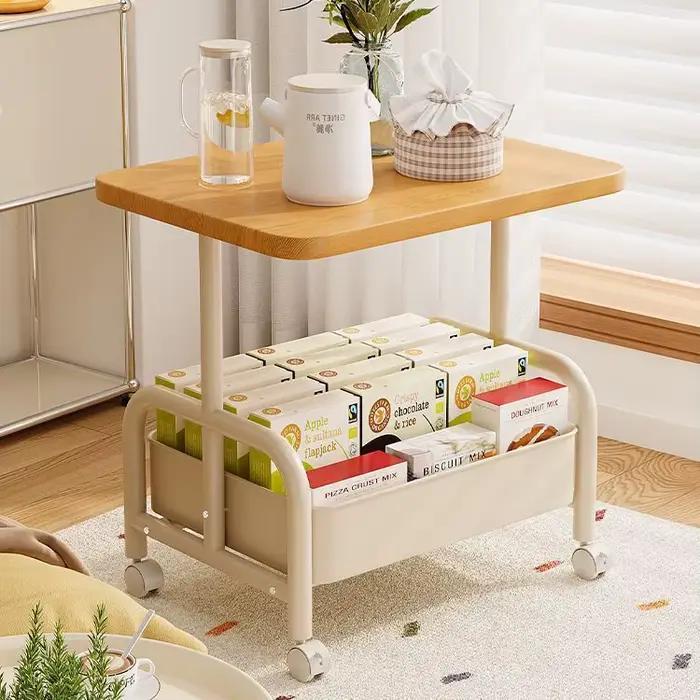 Petit chariot Table basse rangement Mobile petite Table support maison chambre salon canapé Table à