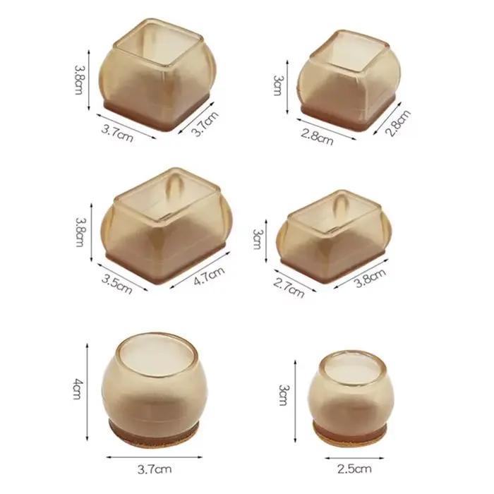 Protecteurs de jambes de chaise, coussinets ronds en feutre pour plancher en bois dur, couvertures e