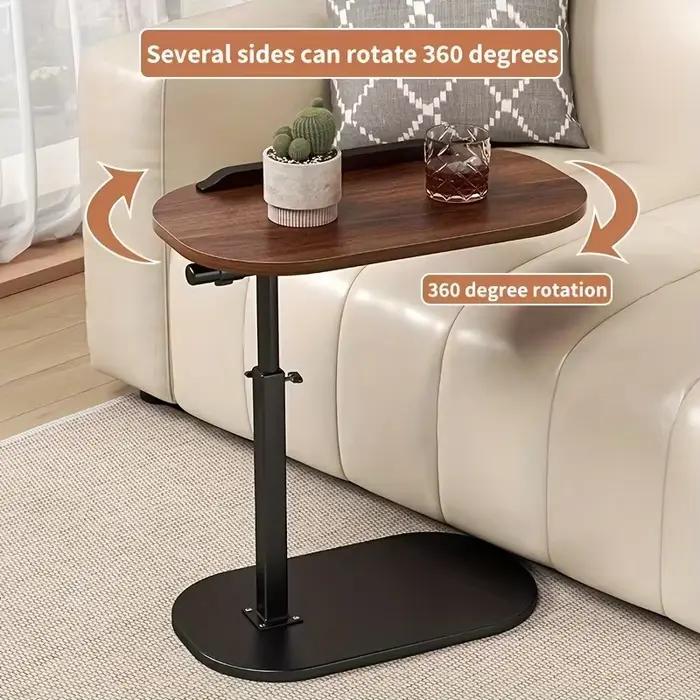 Table d'appoint réglable en hauteur, table de chevet portable, petite table de rangement, table d'ap