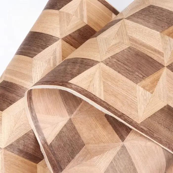 Feuilles de placage de bois à motif géométrique, 250x40cm T:0.25mm, artisanat, bricolage de meubles,