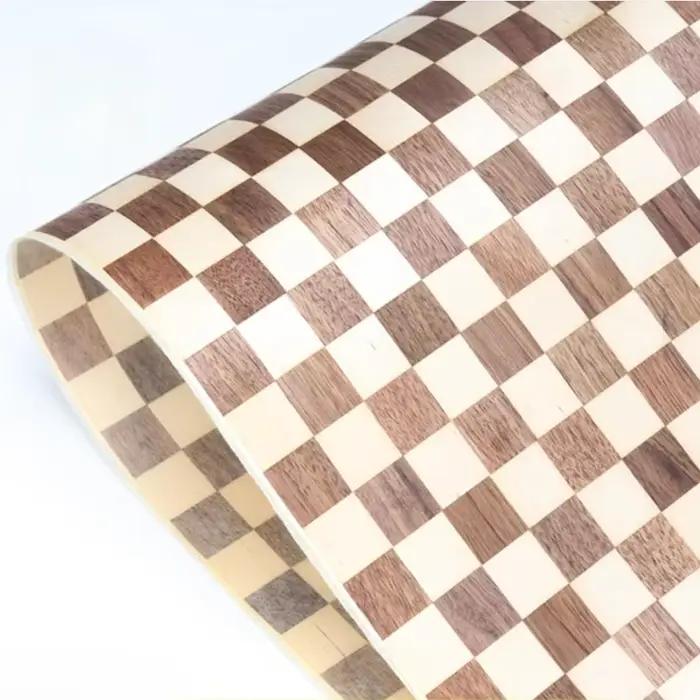 Feuilles de placage de bois à motif géométrique, 250x40cm T:0.25mm, artisanat, bricolage de meubles,