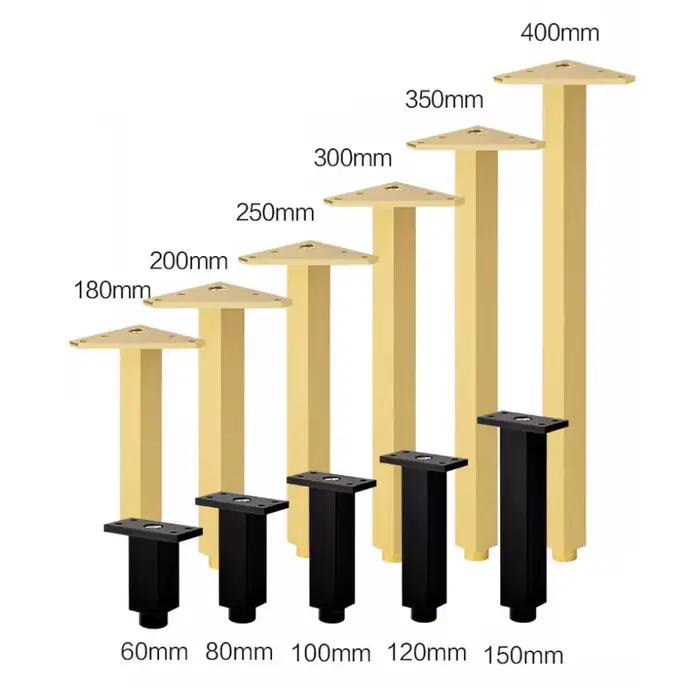 Pieds de meubles réglables en aluminium, 4 pièces, pieds de support en métal pour table basse, armoi