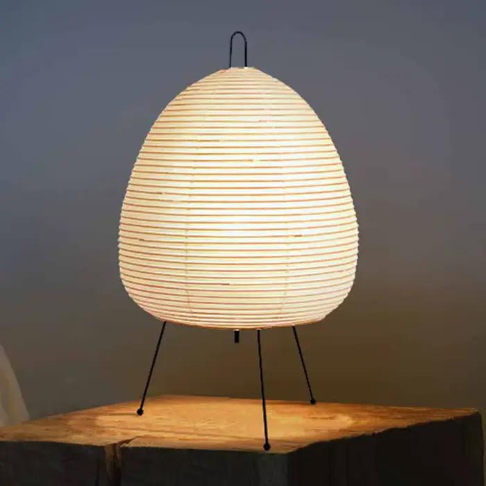 Design japonais Akari Noguchi Yong lampe de Table papier de riz lampe sur pied chambre décor à la ma