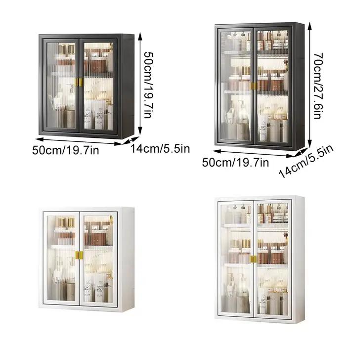 Armoire de rangement de salle de bain au toucher délicat, avec porte rabattable, armoire de rangemen