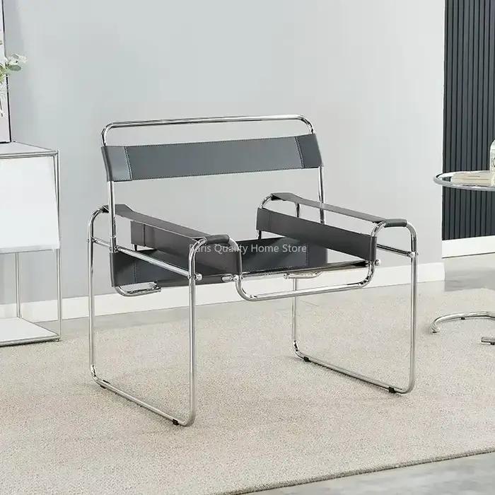 Vassili – chaise de loisirs nordique, chaise Simple, Style industriel médiéval, réseau rouge Bauhaus