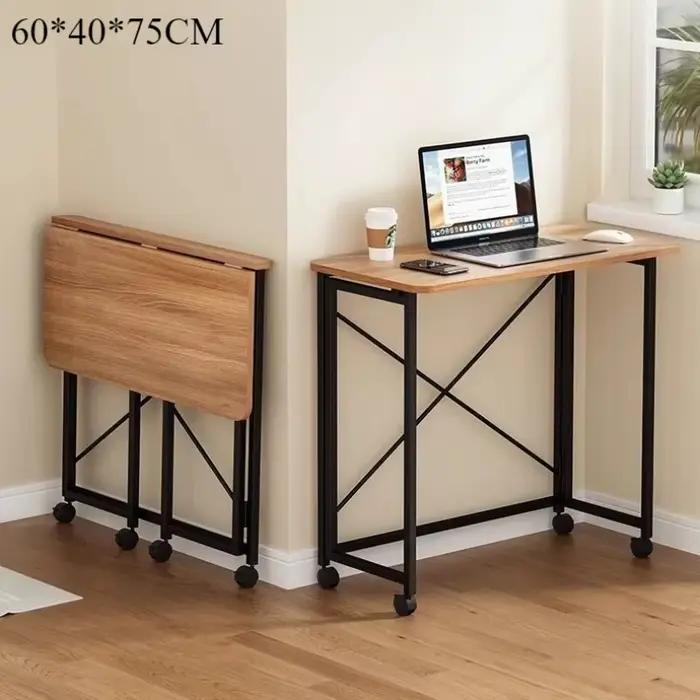 Bureau d'ordinateur pliable, table amovible, table d'étude pour étudiants à domicile, table de cheve