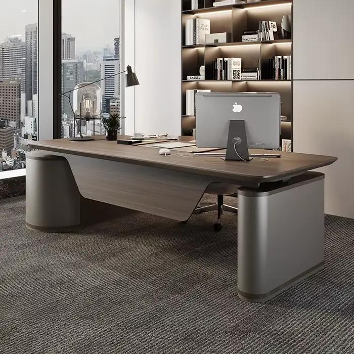 Bureau de patron debout, ordinateur de bureau du président, gestionnaire de livres, Superviseur, lum
