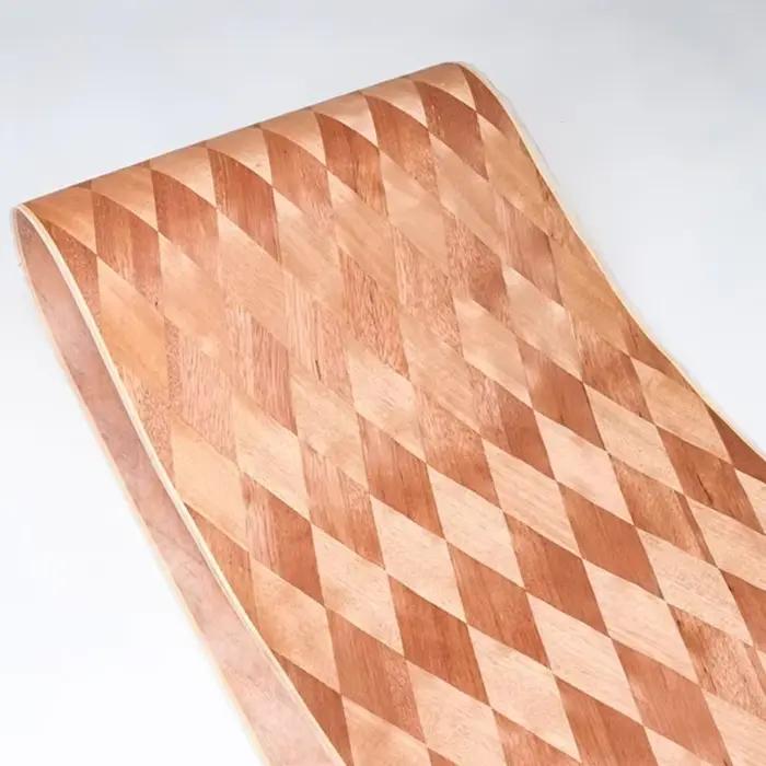Feuilles de placage de bois à motif géométrique, 250x40cm T:0.25mm, artisanat, bricolage de meubles,