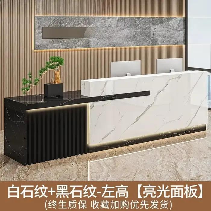 Bureau de réception polyvalent à la mode, bureaux de réception esthétiques de luxe simples et modern